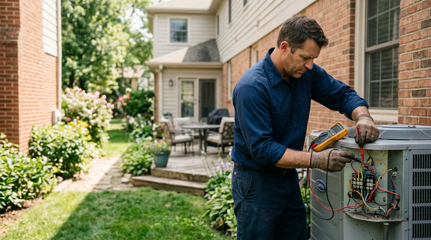 HVAC technician working near Shields, ND